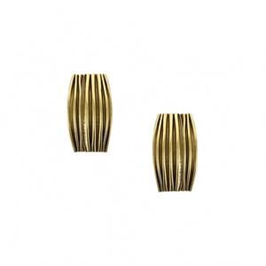 NEW MARJORIE BAER textured small clip earring in brass